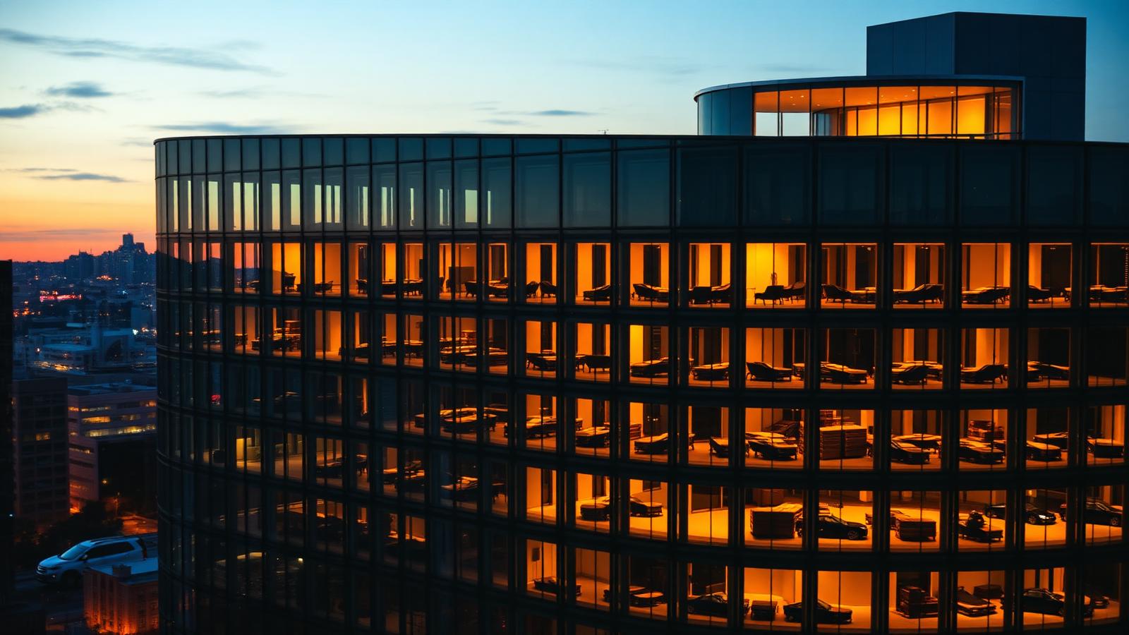 Anthropic headquarters at dusk